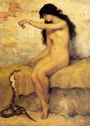 Paul Desire Trouillebert The Nude Snake Charmer USA oil painting artist